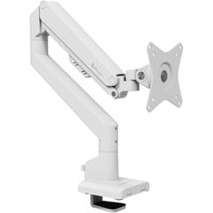 Arozzi Alzare Neo Gas Spring Single Monitor Arm Support up to 9KG 360° Screen Rotation Adjustable Height & Full Motion - White
