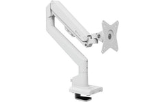Arozzi Alzare Neo Gas Spring Single Monitor Arm Support up to 9KG 360° Screen Rotation Adjustable Height & Full Motion - White