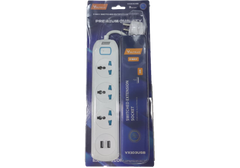 Voltrax 3m Extension 3 Socket 2 USB-A (VX103USB) Power Strip