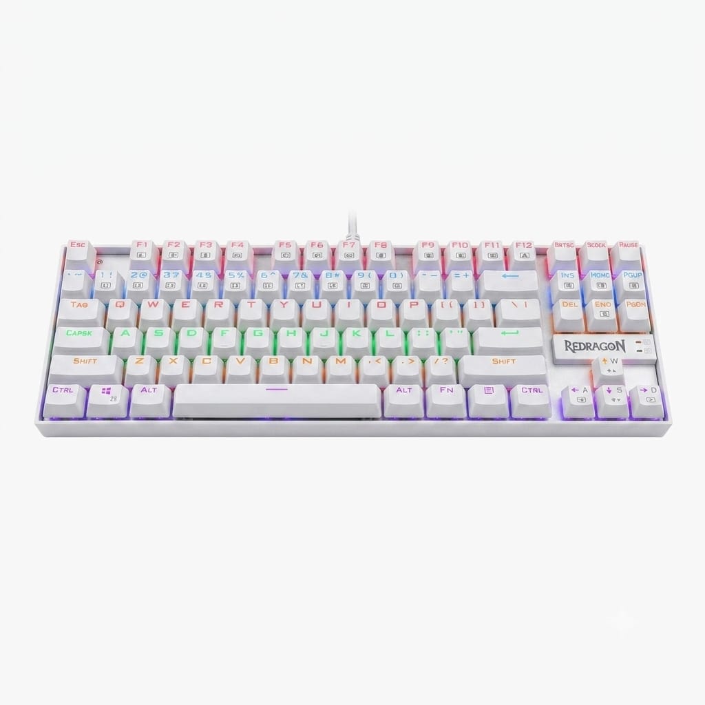 Redragon KUMARA K552 RGB-1 Wired Gaming Keyboard - White