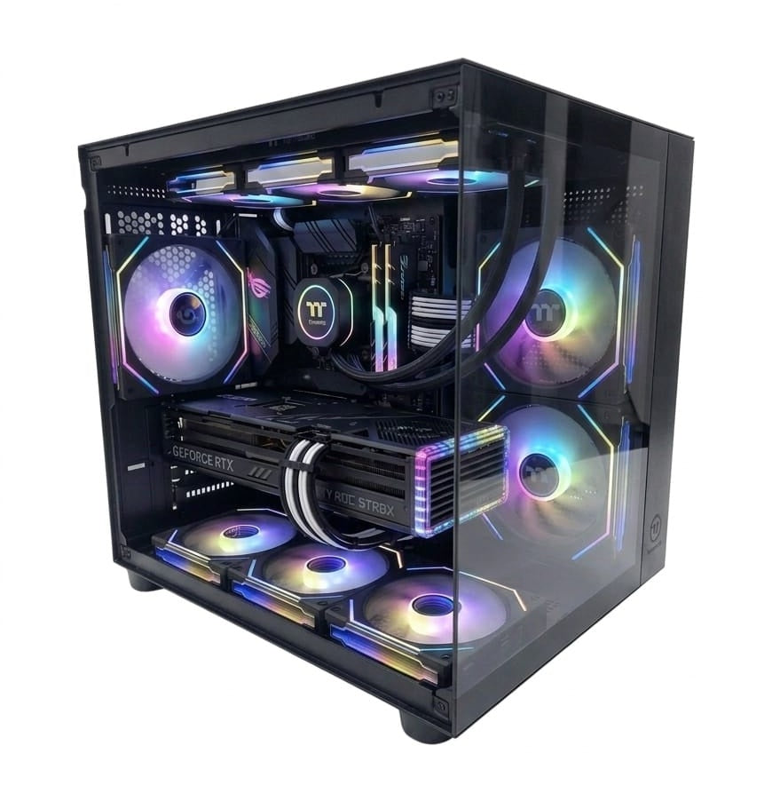 THERMALTAKE WATER CUBE MINI MATX GLASS GAMING CASE - Black