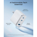 Anker Nano Charger – 70W GaN Dual‑Chip, 3 Ports (2× USB‑C, 1× USB‑A), TÜV Certified, ActiveShield 4.0 Cooling, Compact Travel‑Friendly Design - 18 Months Warranty