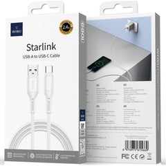 Wiwu Wi C042e A C 2.4a Charging Cable Usb A To Type C Data Transfer Cable 1m White - CompuMe