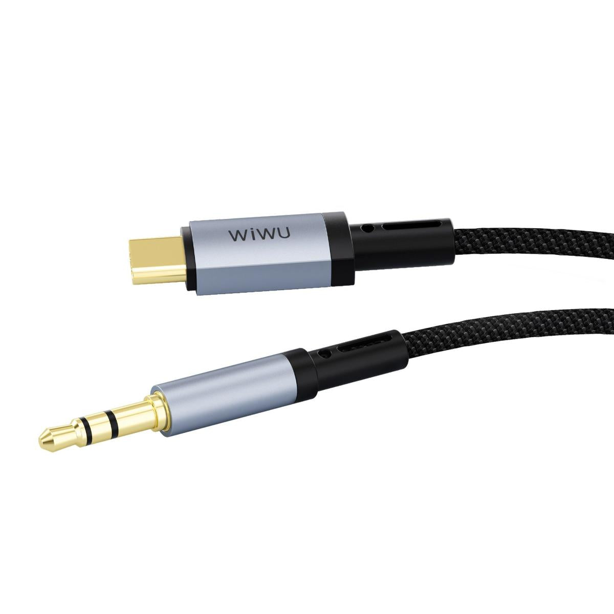 Wiwu Wi C048T Legend Audio Series Type C to 3.5mm Aux 1.5 meter Cable Black
