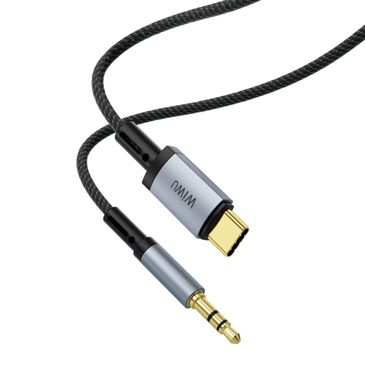 Wiwu Wi C048T Legend Audio Series Type C to 3.5mm Aux 1.5 meter Cable Black