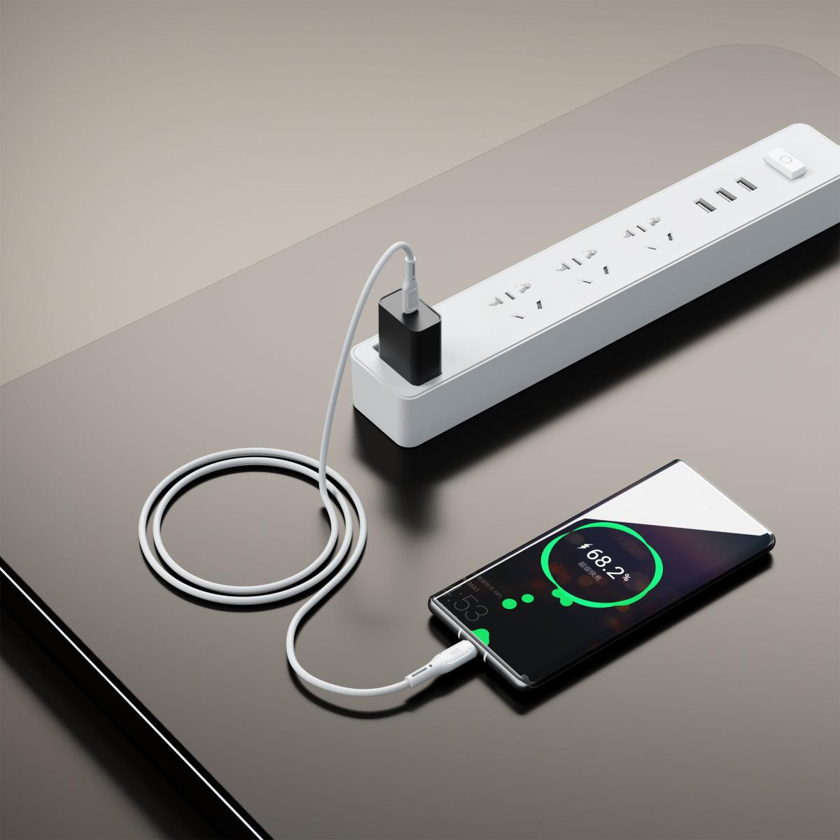 Wiwu Wi C04зe Starlink 60w Fast Charging & Durable Cable with USB - C to USB - C Cable 1 meter White
