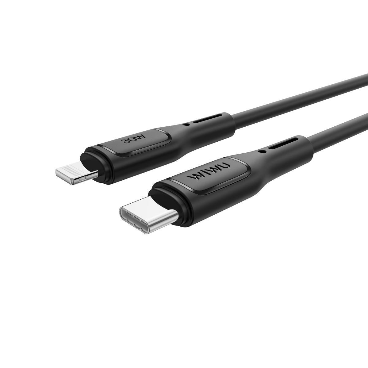 Wiwu Wi C04зe Starlink 30w Fast Charging Cable with USB - C to Lightning Cable, Fast Charging Durable Black