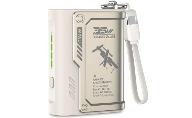 Wiwu Wi P026 Shield Power Bank 10000ma Compa Design & Fast Charging, Pd 35w + Qc Titanium Gold