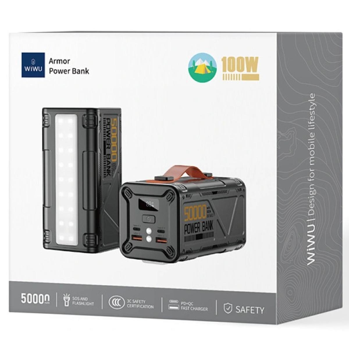 WiWU WI - P029 Armor 100W 50000mAh Power Bank multiple devices with laptop