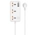 Wiwu Wi S005 7 In 1 High Capacity Power Strip, 30w Pd Gan Fast Charging Port (usb C), 4000w Max, Output Interface: 1xtype C, 3x Usb A, 3xac White Wiwu Wi S005 7 In 1 High Capacity Power Strip, 30w Pd Gan Fast Charging Port (usb C), 4000w Max, Output Interface: 1xtype C, 3x Usb A, 3xac White
