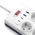 Wiwu Wi S008 Gan 14 In 1 High Capacity Power Strip, 230v~16a Max, 3680w Max, Output Interface: 2xtype C, 2x Usb A, 10xac, 2m White Wiwu Wi S008 Gan 14 In 1 High Capacity Power Strip, 230v~16a Max, 3680w Max, Output Interface: 2xtype C, 2x Usb A, 10xac, 2m White