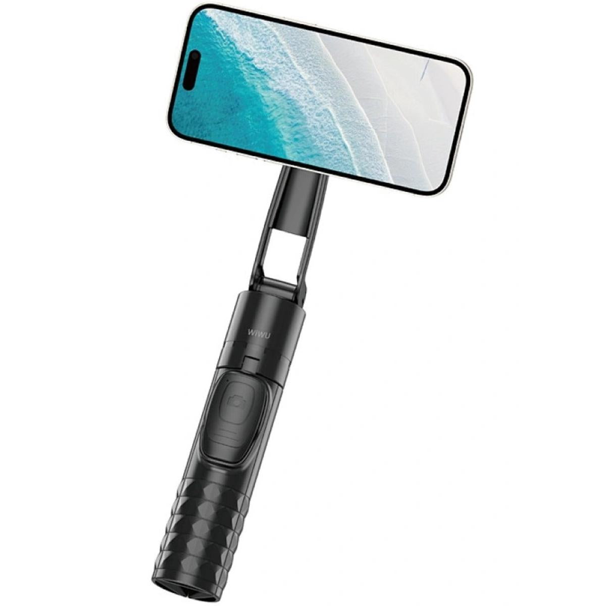 Wiwu Wi SE014 Magnetic Selfie Stick Wireless Bluetooth Selfie Stick with Tripod Portable Stick with Remote Control Black
