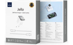 Wiwu Jello Wi U030 Gan Fast Charger USB - C 20w Adapter + Type C Cable White with USB cable