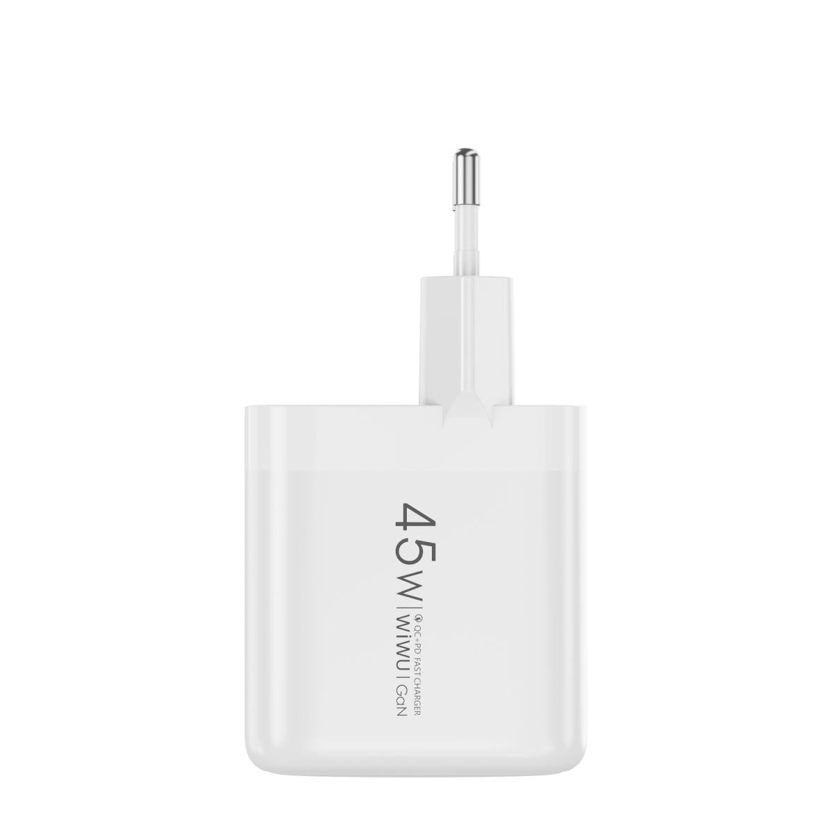 Wiwu Wi U035 Ark Wall Charger 45w Pd Gan Fast Charger White