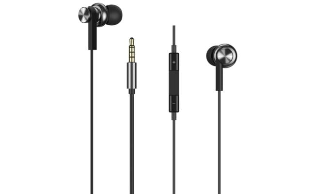 Wiwu Eb 311 Audio Jack Stereo Earbuds Widely Compatible 3.5mm Earphone with Microphone 1.1 meter Black