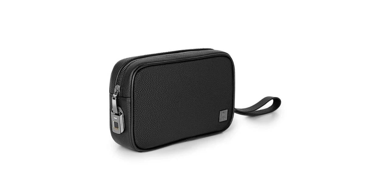 WiWU Master Genuine Leather Fingerprint Lock Pouch
