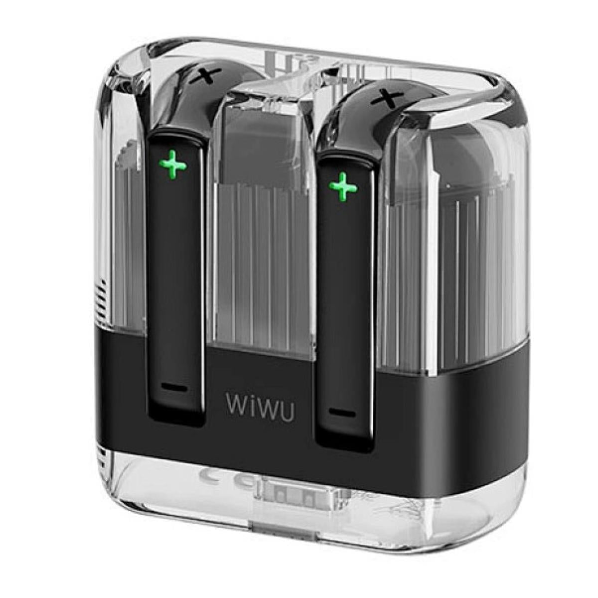 Wiwu T21 Transparent Wireless Bluetooth Earbuds Environmental Noise Cancellation Up To 180 Hours Of Standby Power Black Wiwu T21 Transparent Wireless Bluetooth Earbuds Environmental Noise Cancellation Up To 180 Hours Of Standby Power Black