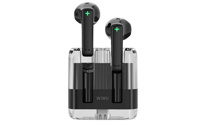 Wiwu T21 Transparent Wireless Bluetooth Earbuds Environmental Noise Cancellation Up To 180 Hours Of Standby Power Black Wiwu T21 Transparent Wireless Bluetooth Earbuds Environmental Noise Cancellation Up To 180 Hours Of Standby Power Black