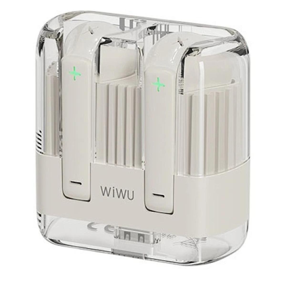 Wiwu T21 Transparent Wireless Bluetooth Earbuds Environmental Noise Cancellation Up To 180 Hours Of Standby Power White Wiwu T21 Transparent Wireless Bluetooth Earbuds Environmental Noise Cancellation Up To 180 Hours Of Standby Power White