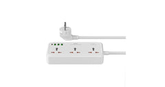 WiWU Wi - S005 30W Cube Multi - Function GaN Power Strip - 1C3A + 3 Universal AC Sockets