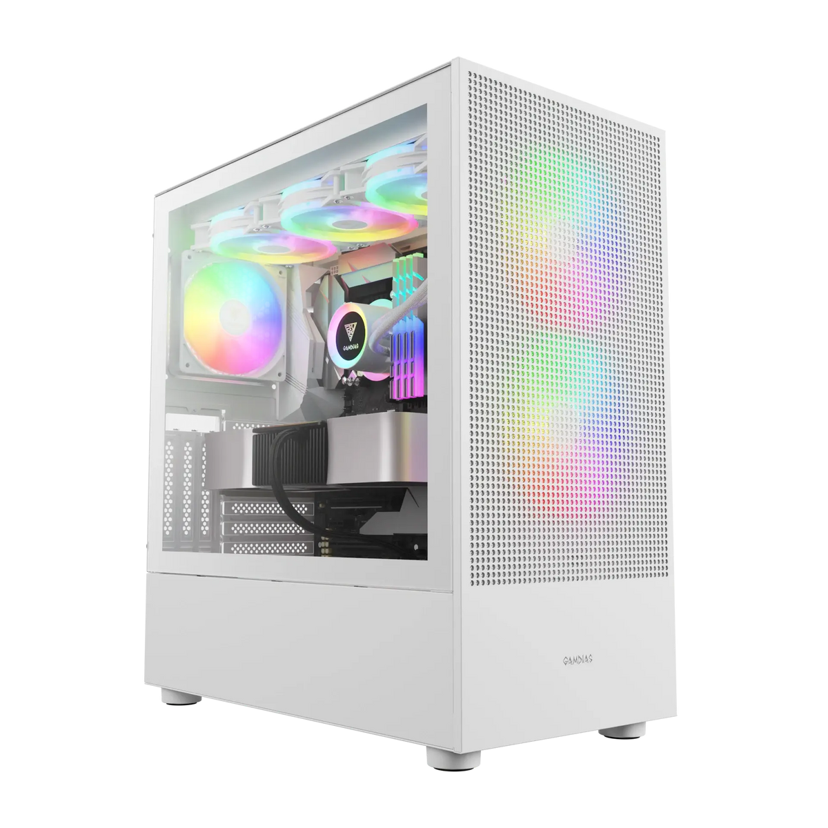GAMDIAS TALOS M3 MESH ARGB MID TOWER GAMING CASE - WHITE