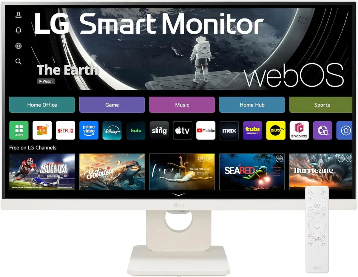 LG 25SR50F-W Smart Monitor 25-inch Full HD IPS with webOS and Built-in Speakers