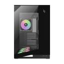GameMax NEX C56 Black – Premium Panoramic ARGB Gaming Case, 12° Inclined Airflow, Dual‑Chamber, 7×ARGB Fans, Vertical GPU Support