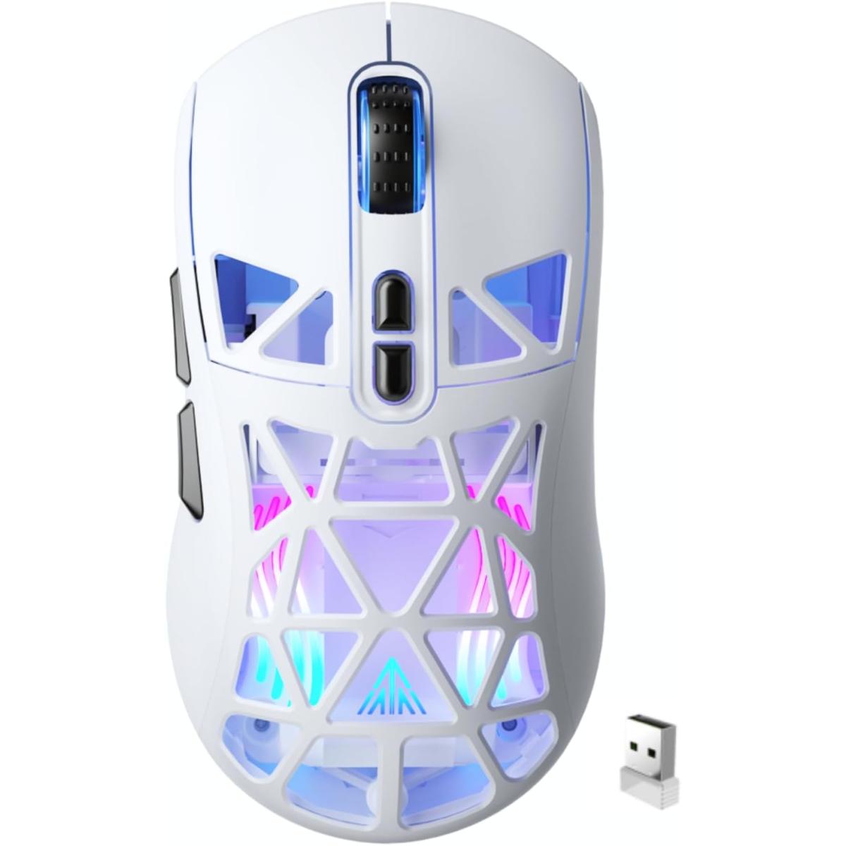 SOLAKAKA SM802 RGB Tri-Mode Gaming Mouse -White