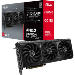 Asus Prime Radeon™ Rx 9070 Xt Oc Edition Graphics Card (pcie 5.0, 16gb Gddr6, Hdmi/dp 2.1, 2.5 Slot Design, Axial Tech Fans, Dual Ball Fan Bearings, Dual Bios, Asus Gpu Guard)