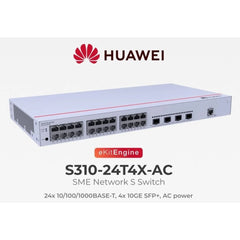 Huawei eKit S310-24T4X L2+ Managed Switch 24 Port Gigabit, 4 SFP+ 10G, VLAN, Static Route, PBR, IGMP, DHCP Snooping, LACP, VRRP, Port Security, Cloud Managed