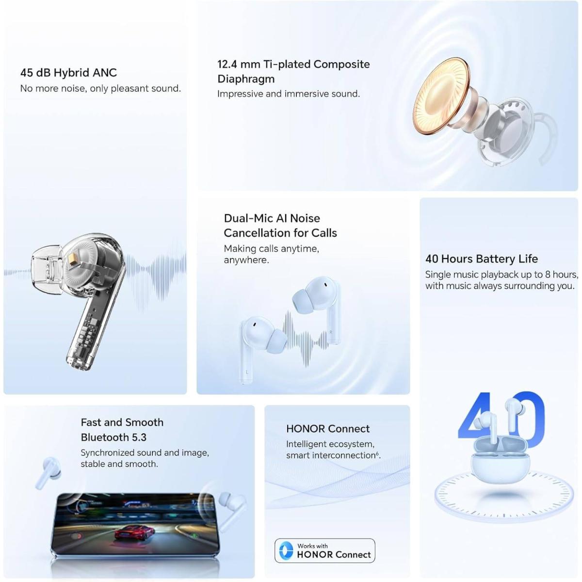 Honor wireless Bluetooth microphone for audio recording