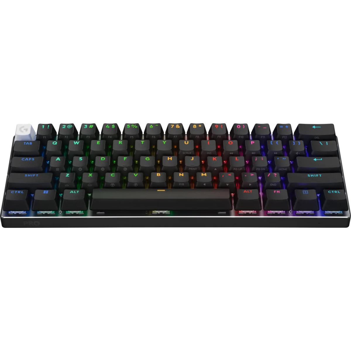 Logitech G PRO X 60 LIGHTSPEED Wireless Ultra Compa TKL 60% Mechanical LIGHTSYNC RGB Dual-Shot PBT Keycaps GX Optical Tactile Switches - Black