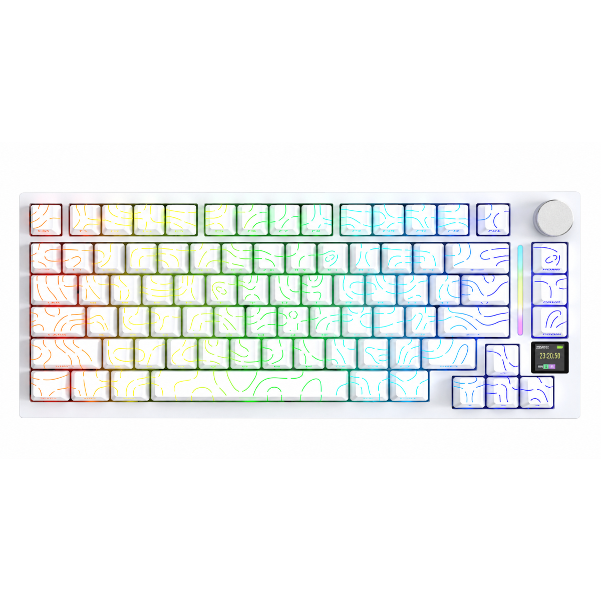 ATTACK SHARK X820 ULTRA Tri-Mode Mechanical Keyboard White Contours – Gift Switch