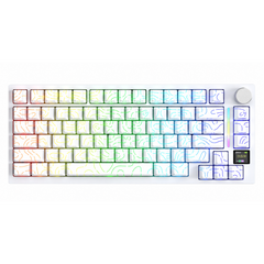 ATTACK SHARK X820 ULTRA Tri-Mode Mechanical Keyboard White Contours – Gift Switch