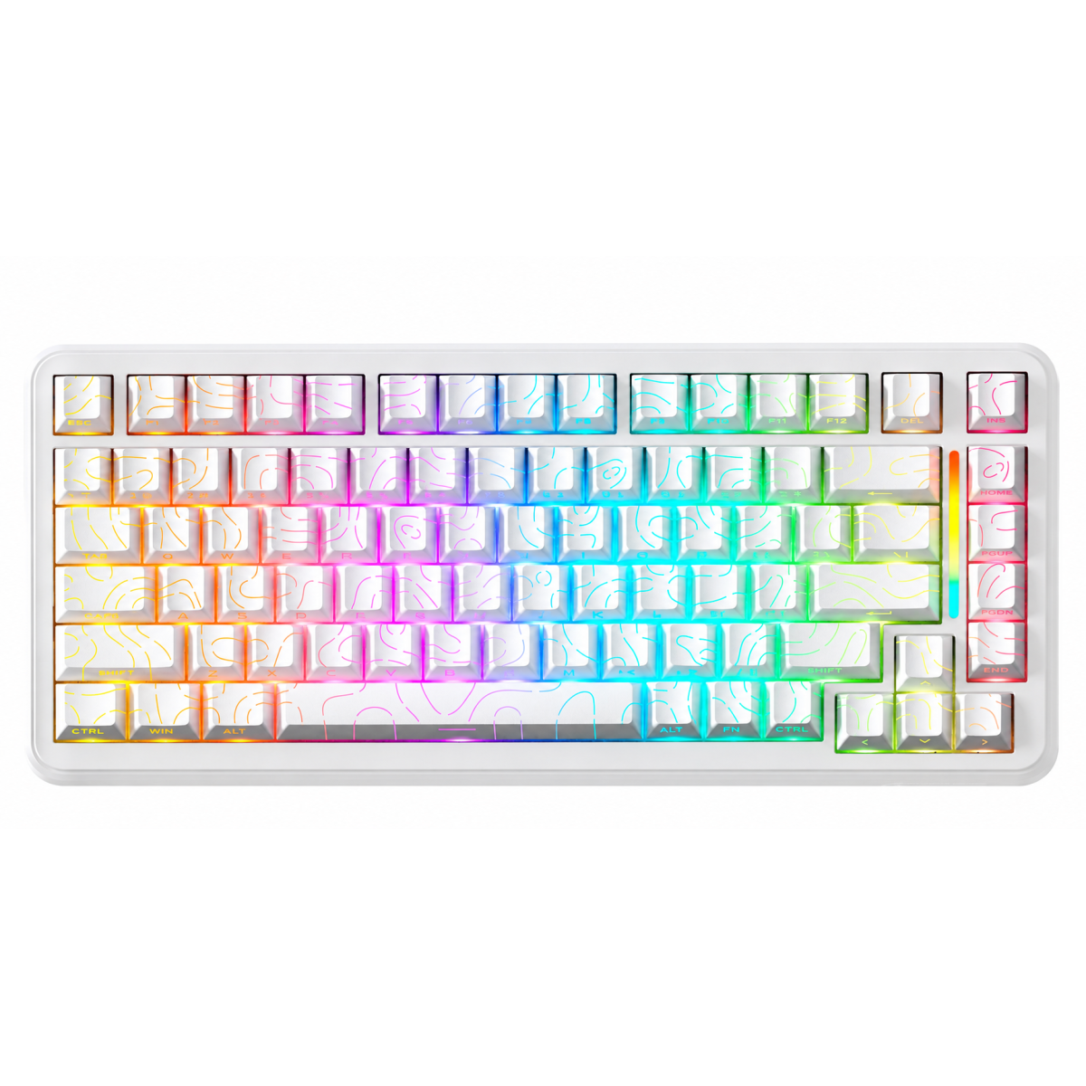 ATTACK SHARK X82 PRO HE Tri-Mode Magnetic Gaming Keyboard White Contours