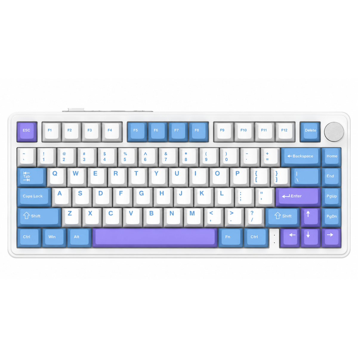 ATTACK SHARK X85 75% Tri-Mode Mechanical Keyboard White Purple – White Jade Switch