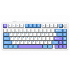 ATTACK SHARK X85 75% Tri-Mode Mechanical Keyboard White Purple – White Jade Switch