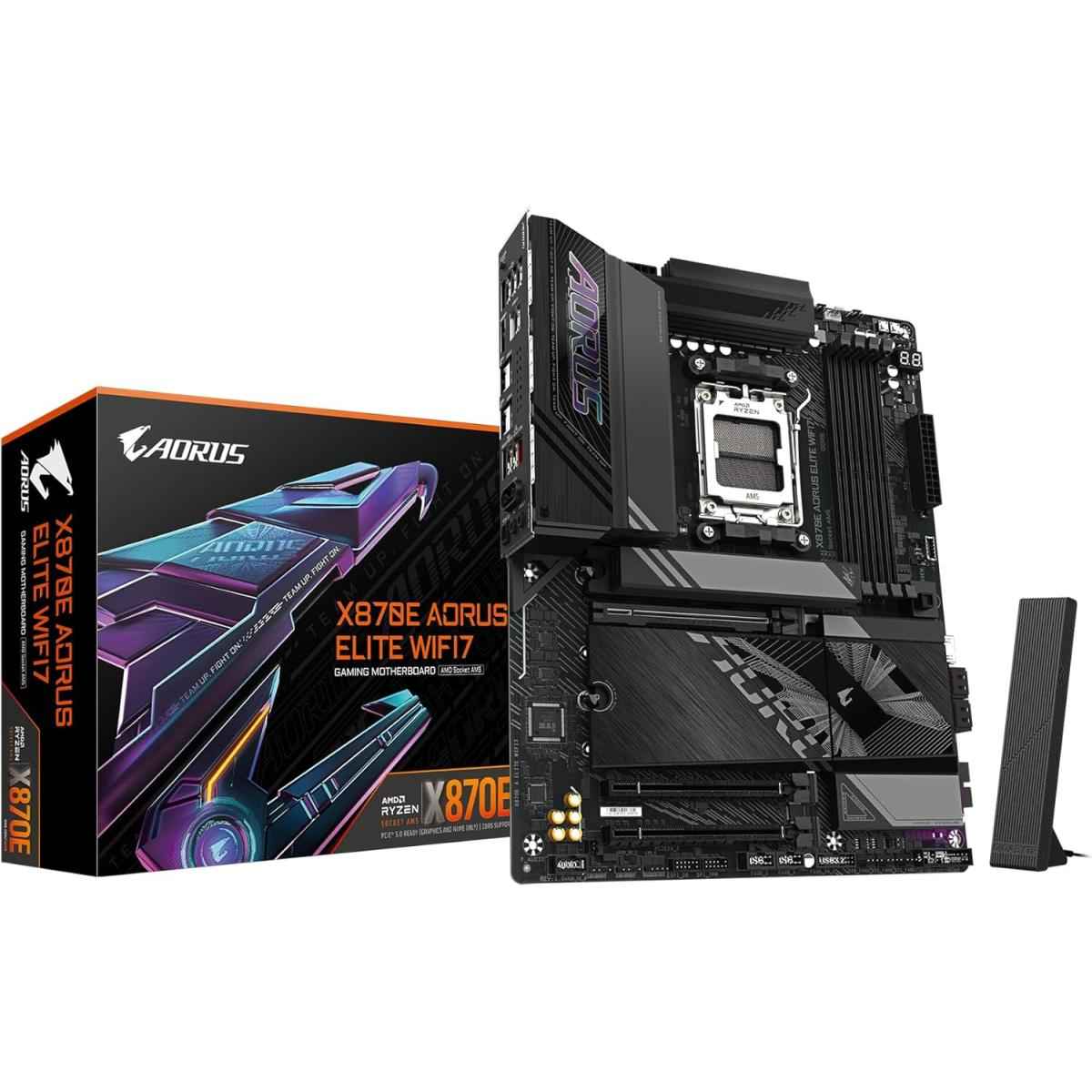 GIGABYTE X870E AORUS ELITE (Wi-Fi 7) AMD RYZEN  Series AM5/DDR5/PCIe 5.0/4xM.2 - ATX Gaming MotherBoard | X870E A ELITE WIFI7 |