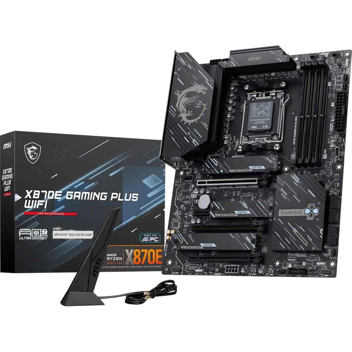 MSI X870E GAMING PLUS WIFI (Wi-Fi 7) AMD RYZEN  Series AM5/DDR5/PCIe 5.0/3xM.2 - ATX Gaming MotherBoard | X870E GAMING PLUS WIFI |