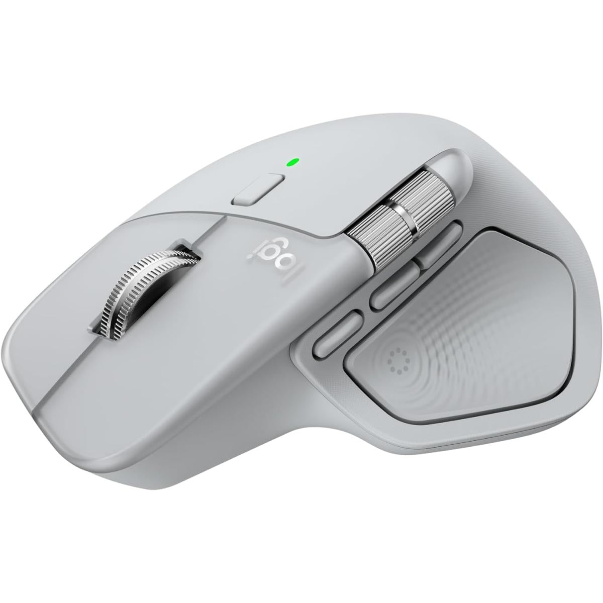 Logitech MX Master 4, Ergonomic Wireless Mouse with Advanced Performance Haptic Feedback, Ultra-Fast Scrolling, USB-C Charging, Bluetooth, Windows, MacOS - Pale Grey