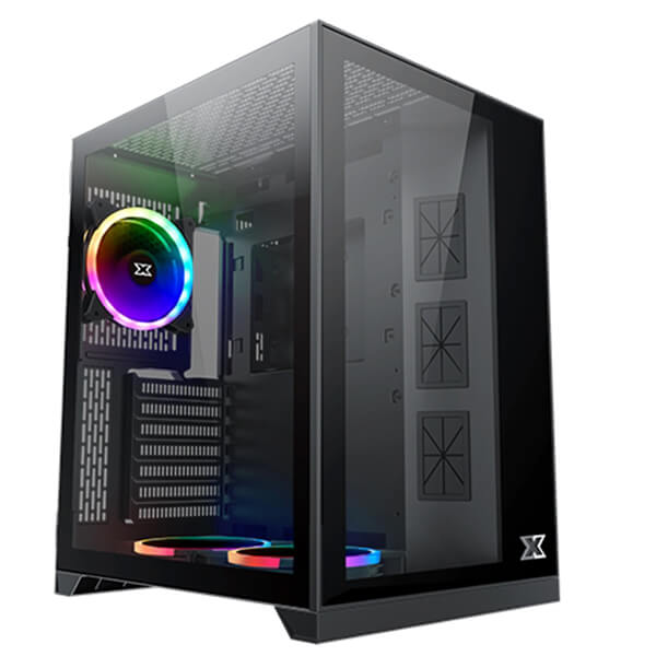 Xigmatek Aquarius S RGB Tempered Glass Case Black, cases