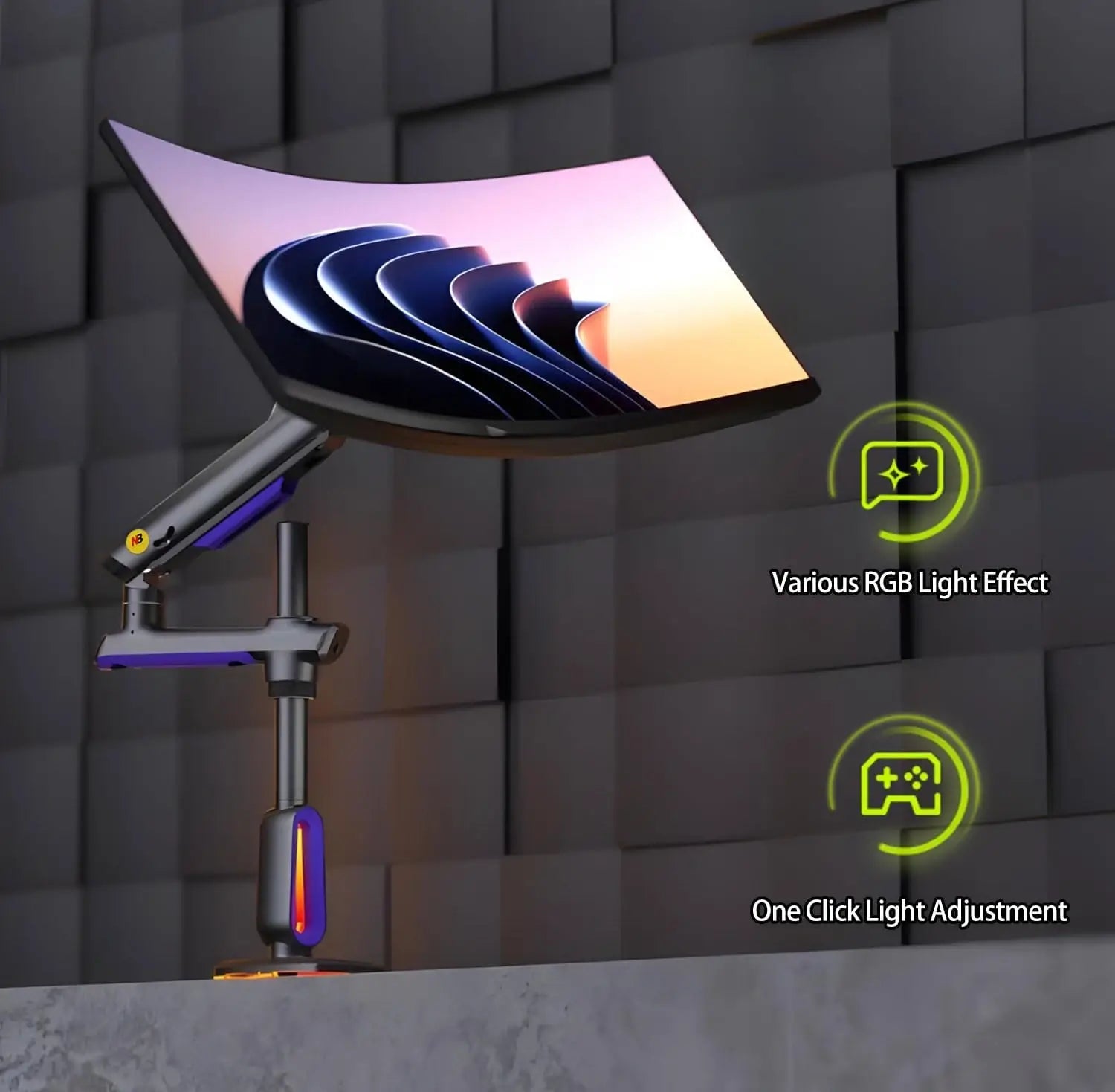 Nb North RGB monitor stand for display mounting