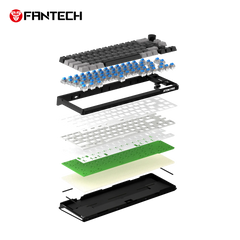 Fantech Mk919 Atom Pro66 Mechanical Gaming Keyboard Grey 3 Mode Connection Blue Switch