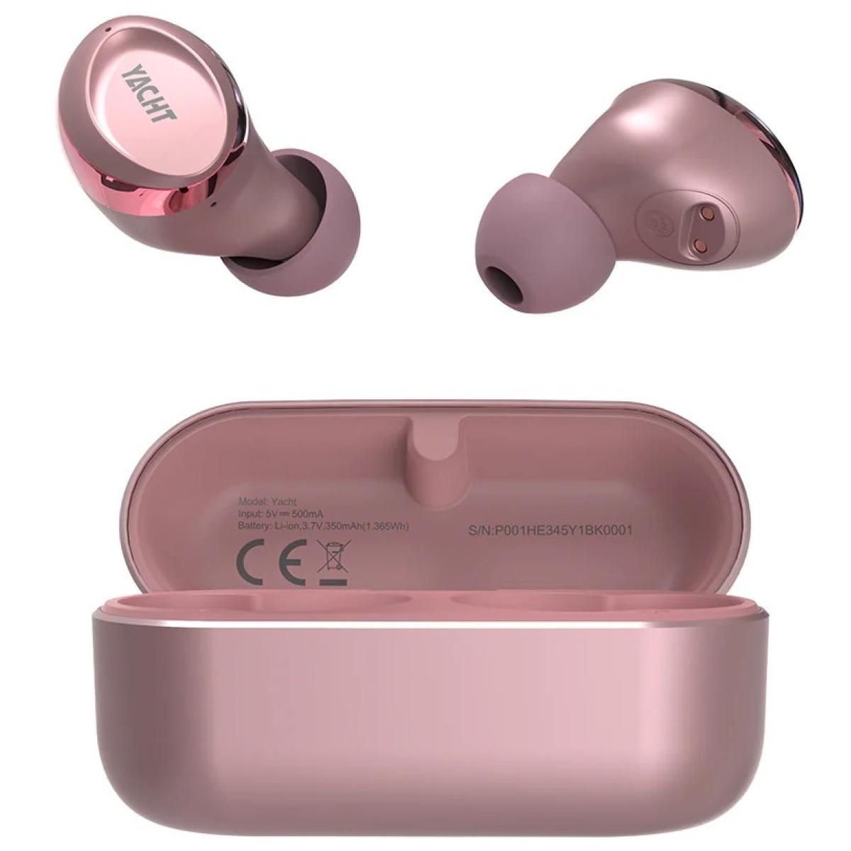 Hifuture Yacht True Bluetooth Wireless 5.2 Earbuds With Aptx Adaptive Qualcomm Chipset, Up To 20 Hours Battery Life, Wind Noise Cancellation 8.0, Ipx5 Rose Gold