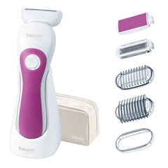 Beurer Shaver Two Appendices, Flexible Head Adapts To Curves Wet & Dry, White - HL 36