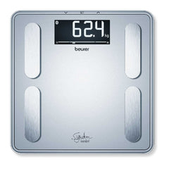 Beurer Diagnostic Bathroom Scale, Weighs Body Fat Water Muscle Percentage, Silver - BF 405 BT