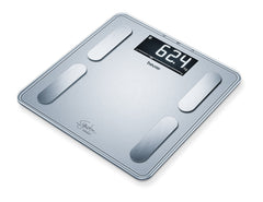 Beurer Diagnostic Bathroom Scale, Weighs Body Fat Water Muscle Percentage, Silver - BF 405 BT