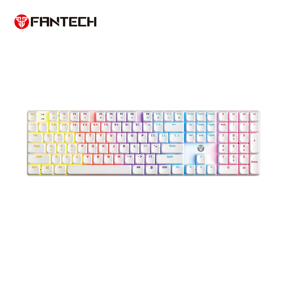 Fantech Mk314 Atom Air108 Low Profile Mechanical Gaming Keyboard White Red Switch