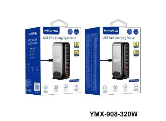 HAING YMX-908-240W 8 Port USB Fast Charging Station 240W EU Plug