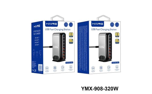 Haing Ymx 908 320w 8 Port Usb Fast Charging Station 320w Eu Plug